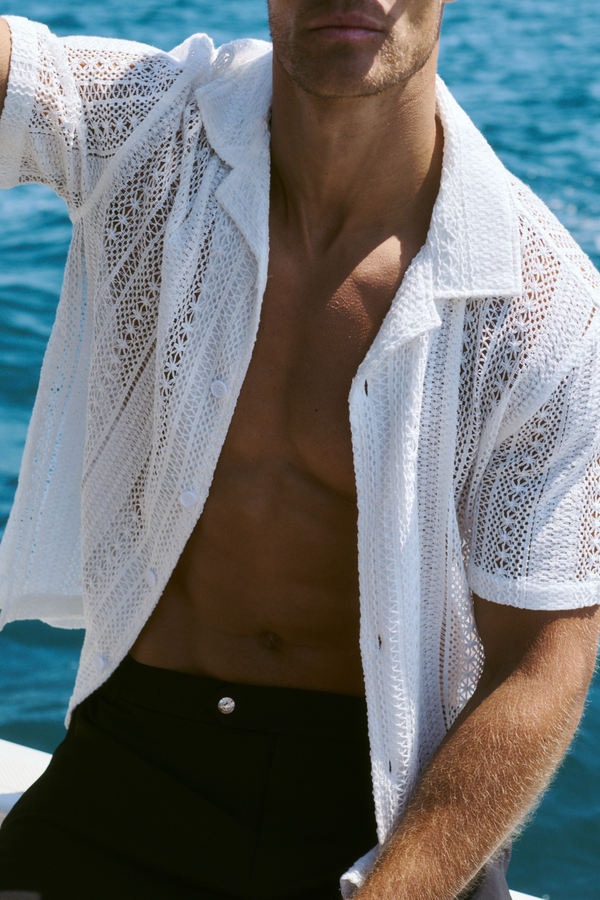Solle Crochet Shirt - Ecru