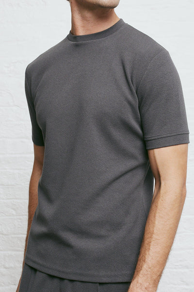 Portobello Textured T-Shirt - Charcoal